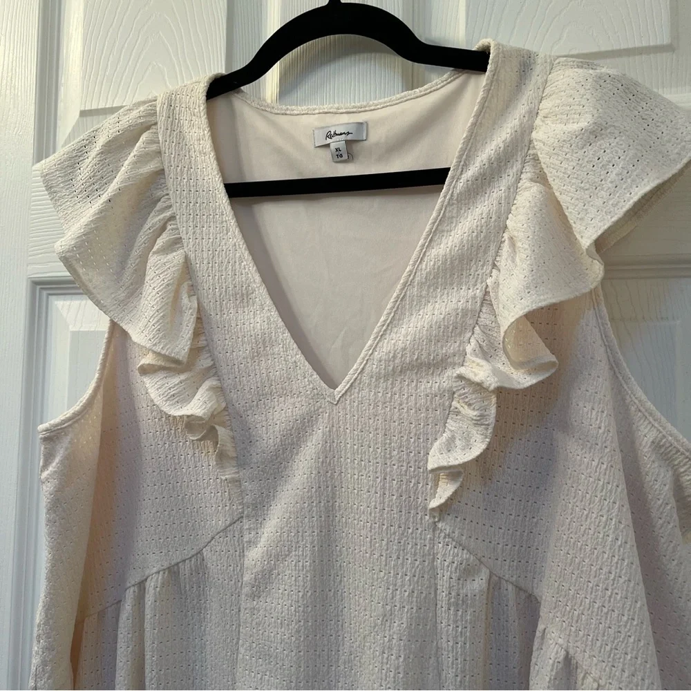 Cream Dress with Ruffles - Picture 5 of 8
